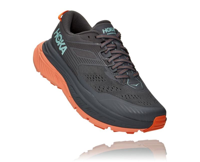 Hoka One One Stinson Atr 6 - Sapatos De Caminhada Mulher Castlerock / Cantaloupe | PT-IUzTP14